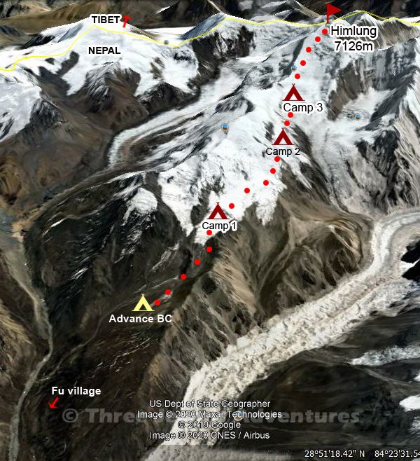 Himlung Climbing Route